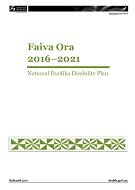 Faiva Ora 2016–2021 National Pasifika Disability Plan with Pacific pattens